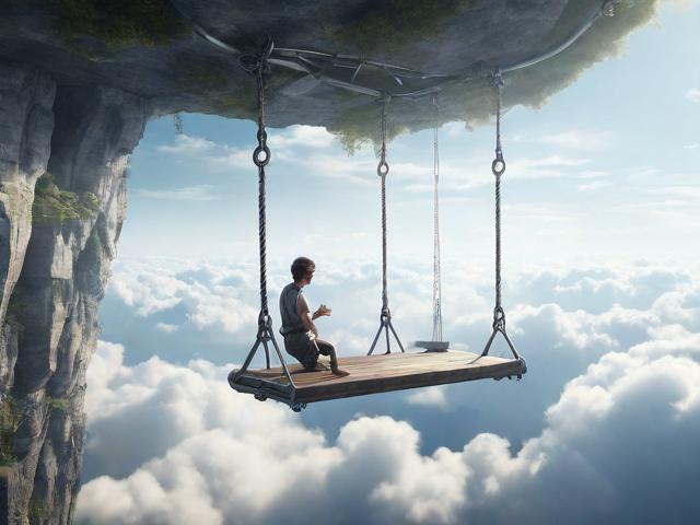 九游体育网站_ 云端悬空秋千，悬挂在天空的运动奇观，空中悬崖秋千项目